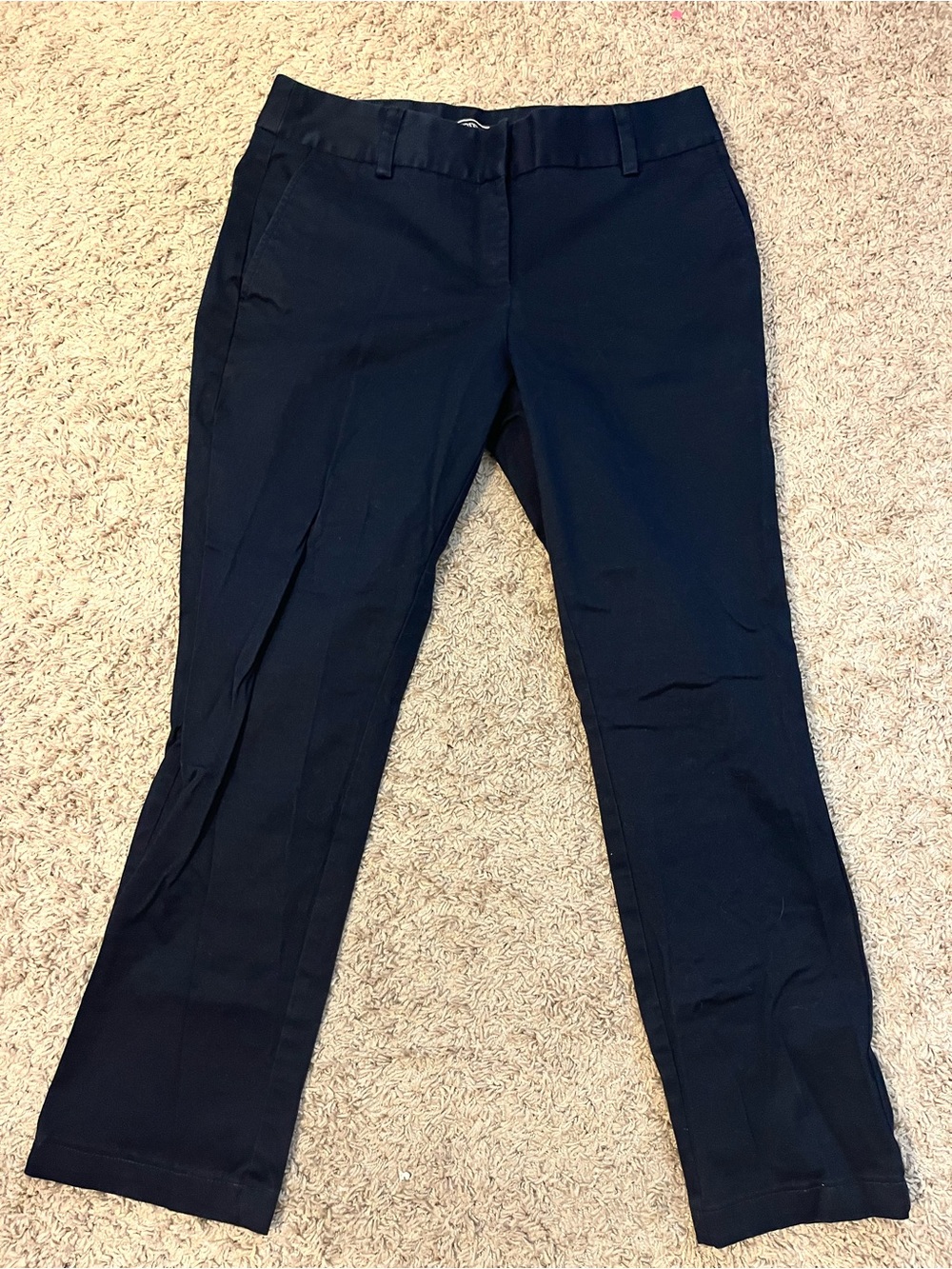 Lands' End Women's Navy Straight-Leg Dress Trousers